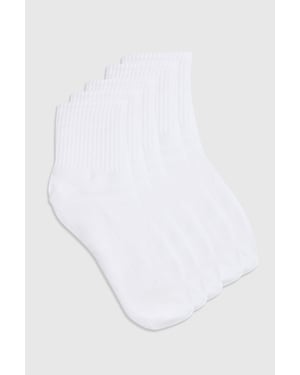White Crew Sports Socks 5 Pack