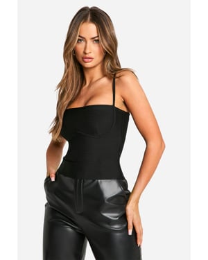 Bandage Cup Detail Strappy Corset Top