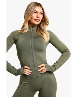 Premium Sculpt Seamless Zip Through Sports Jacket