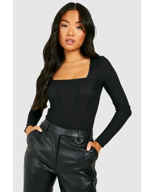 Petite Rib Corset Bodysuit