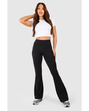 Tall  Cotton Jersey Folded Waistband Yoga Flares 