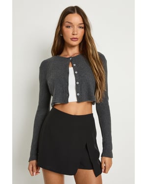 Woven Wrap Side Split Skort