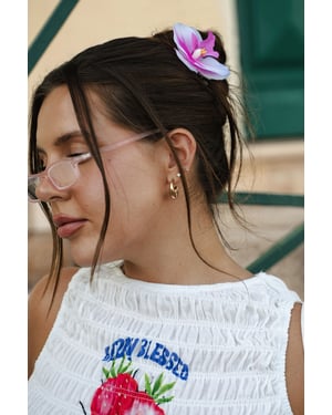 Orchid Flower Single Hair Clip