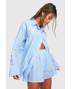 Cotton Pinstripe Pyjama Short