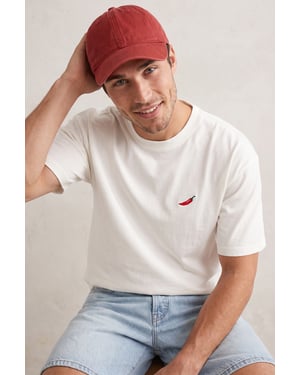 TRENDYOL MAN Jongens Ecru Geborduurd Kort Oversized T-shirts