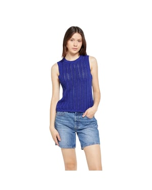 Levis Sunrise gehaakte tanktop voor dames (Mazarine Blauw)