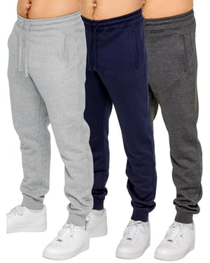 Kruze | 3-Pack Heren Fleece Joggingbroeken