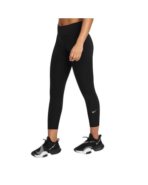 Nike Dames-cropped-legging (Zwart, Wit)