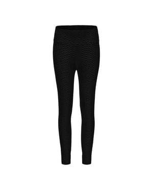 Miso Leggings met honingraatmotief voor dames (Zwart)
