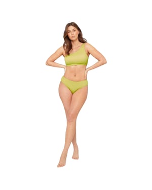 Be You Dames/dames Bikinibroekje met structuur (Kalk)