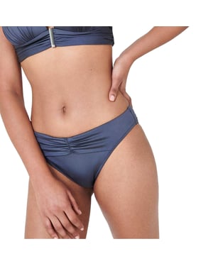 Biba Bikinibroekje voor dames met gerimpelde voorkant van het merk Ven (Grijs)