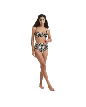 Be You Bikinitop met luipaardprint voor dames (Monochroom)