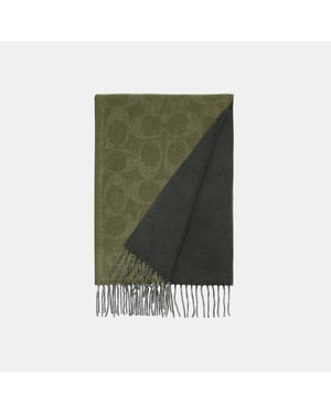 Reversible Signature Cashmere Muffler