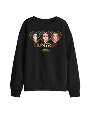 K-Pop Demon Hunters Kinder/sweatshirt Huntr/X Hearts (Zwart)