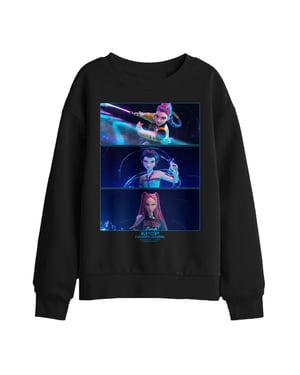 K-Pop Demon Hunters Huntrix-vechtsweatshirt voor kinderen (Zwart)