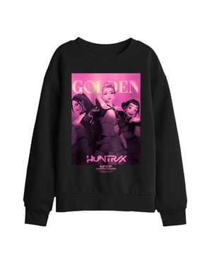K-Pop Demon Hunters Huntrix Golden Poster-sweatshirt voor kinderen (Zwart)