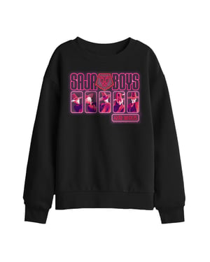 K-Pop Demon Hunters Saja jongenssweatshirt met lichtgevende details voor kinderen (Zwart)