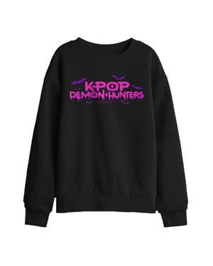 K-Pop Demon Hunters Kinder-/meisjessweatshirt met Drip-logo voor Halloween (Zwart)
