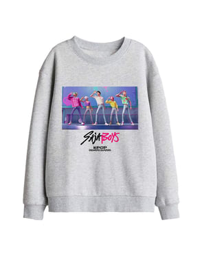 K-Pop Demon Hunters Kinder-/kidsweatshirt Saja Boys Soda Pop Dance (Athletic Heather)