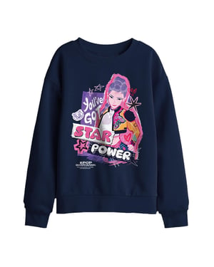 K-Pop Demon Hunters Kinder-/jongenssweatshirt Rumi Scrapbook Stars (Navy)