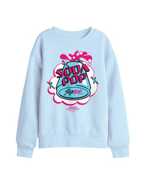 K-Pop Demon Hunters Soda Pop Saja-sweatshirt voor jongens (kinderen/kids) (Lichtblauw)