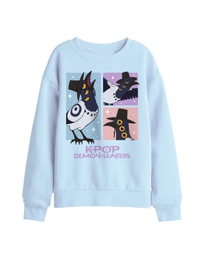 K-Pop Demon Hunters Sussie Box-sweatshirt voor kinderen (Lichtblauw)