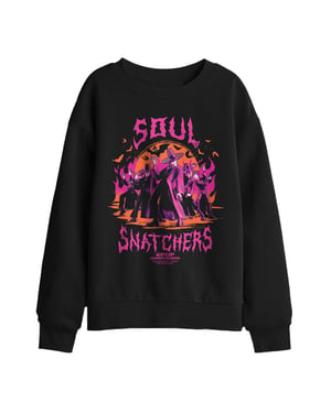 K-Pop Demon Hunters Kinder-/jongenssweatshirt Soul Snatchers Saja Boys (Zwart)
