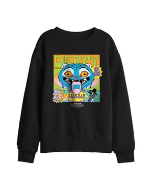 K-Pop Demon Hunters Childrens/Kids Summer Festival Derpy & Sussie Sweatshirt (Black)