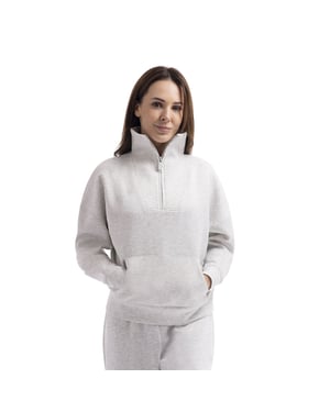 Trespass Dam/Ladies Jean Half Zip Sweatshirt (Grå marl)