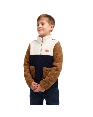 Trespass Mitta fleece-top met kleurblokken voor kinderen (Marine)