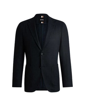 Boss Herenblazer van C Jaye met visgraatmotief, reguliere pasvorm, voor formele gelegenheden (Donkerblauw)