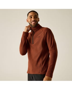 Regatta - Geweldige Outdoors Heren Kenger Half Zip Honeycomb Fleece (Verbrande Henna)
