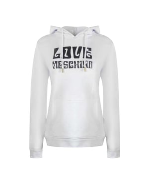 Love Moschino Groovy katoenen hoodie met capuchon voor dames (Wit)
