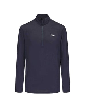 Everlast Heren-shirt met hoge kraag, normale pasvorm en lange mouwen (Marine)