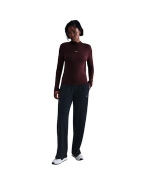 Nike Dames-trainingsjack met logo en hoge kraag (Bourgondië)