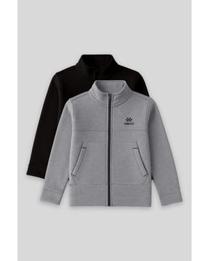 Sweatshirt voor jongeren met ritskraag