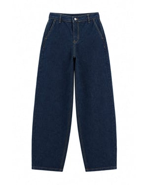TRENDYOLMİLLA Dames Blauw Effen Wijde pijp Hoge taille Jeans