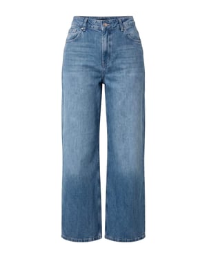TRENDYOLMİLLA Dames Blauw Effen Wijde pijp Normale taille Jeans