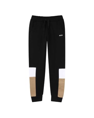 Boss Kinder/Kids Kleurblok Joggers (Zwart)