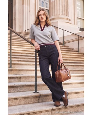 TRENDYOLMİLLA Dames Zwart Effen Wijde pijp Normale taille Jeans