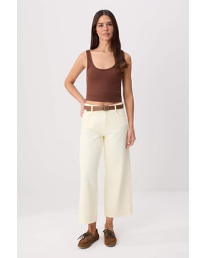TRENDYOLMİLLA Dames Geel Effen Culotte Hoge taille Jeans