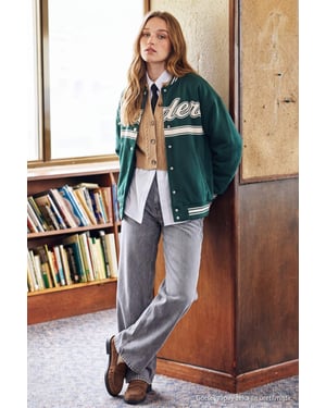 TRENDYOLMİLLA Dames Grijs Effen Wijde pijp Normale taille Jeans