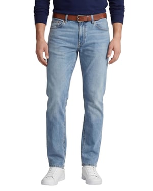 Broek Alberto lichtblauw denim