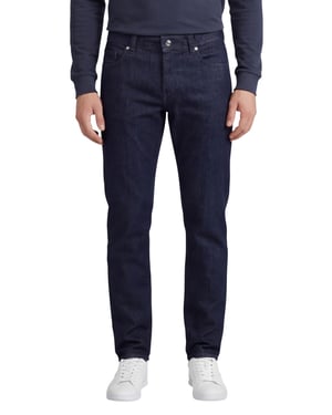 Broek Alberto donkerblauw Regular Fit