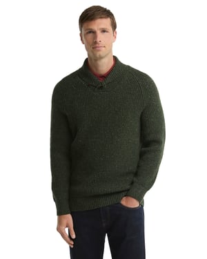 Trui Barbour donkergroen wol