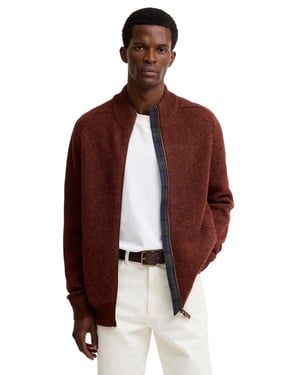 Vest Barbour bruin gebreid