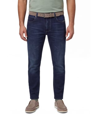 Camel Active spijkerbroek donkerblauw effen denim Madison slim fit