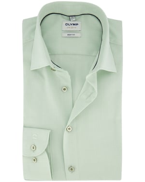 Overhemd Olymp groen slim fit