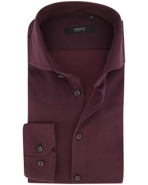 Overhemd Desoto aubergine licht streep motief
