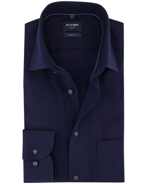Overhemd Olymp donkerblauw strijkvrij